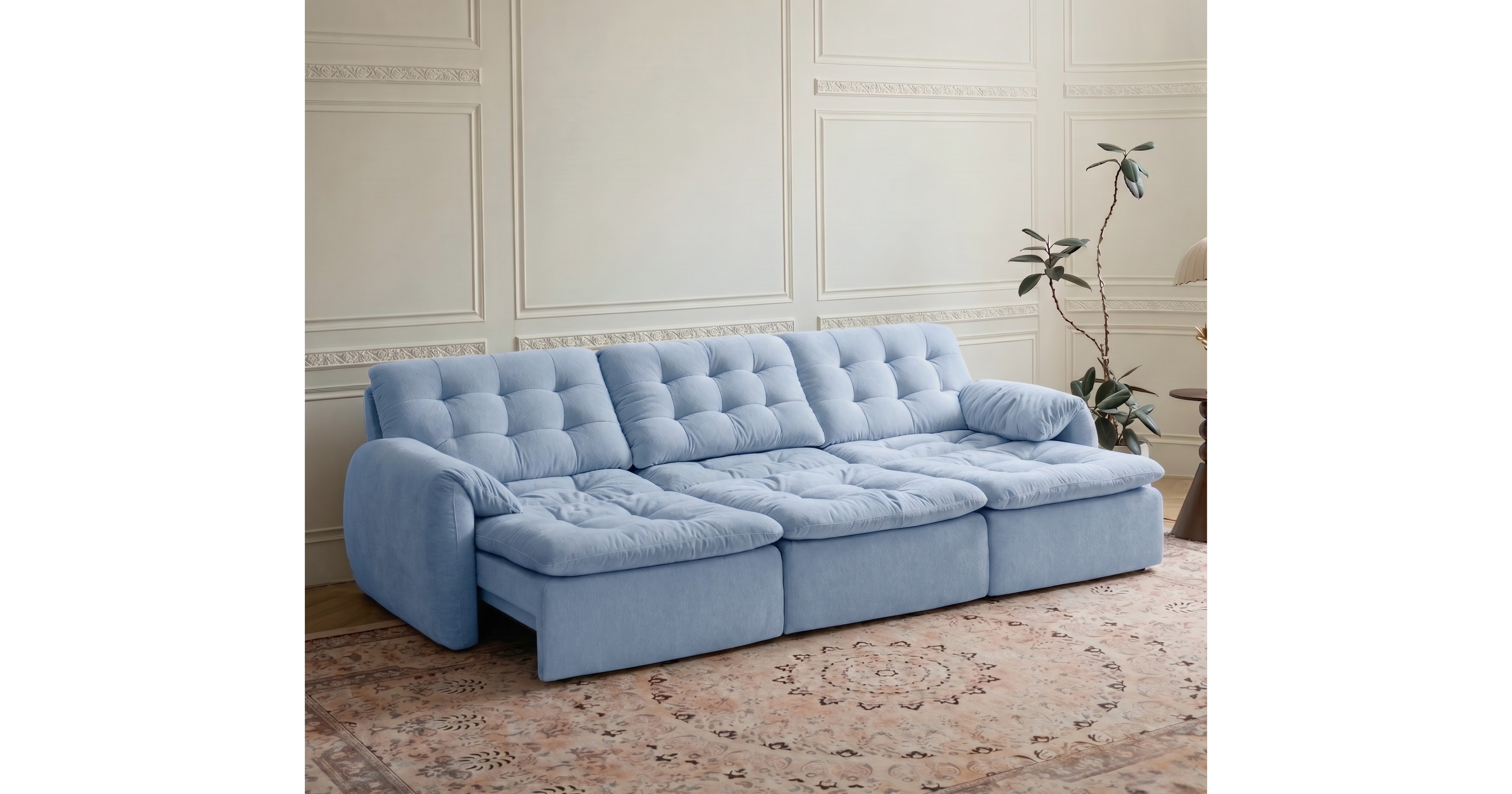 Tiffany Extendable Fabric Sofa, 2-3 & 4-5 Seater
