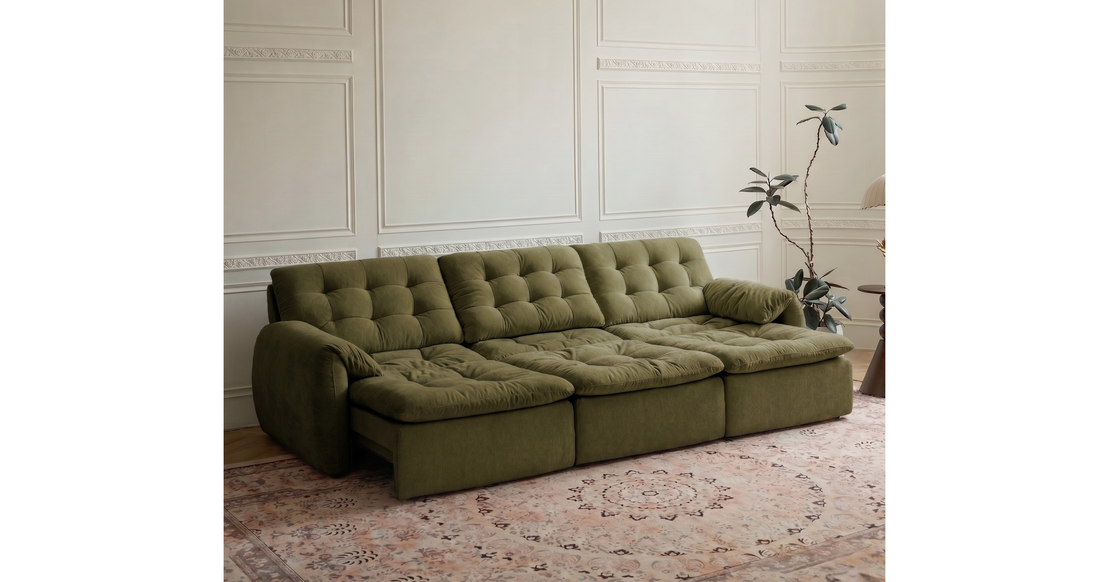 Tiffany Extendable Fabric Sofa, 2-3 & 4-5 Seater