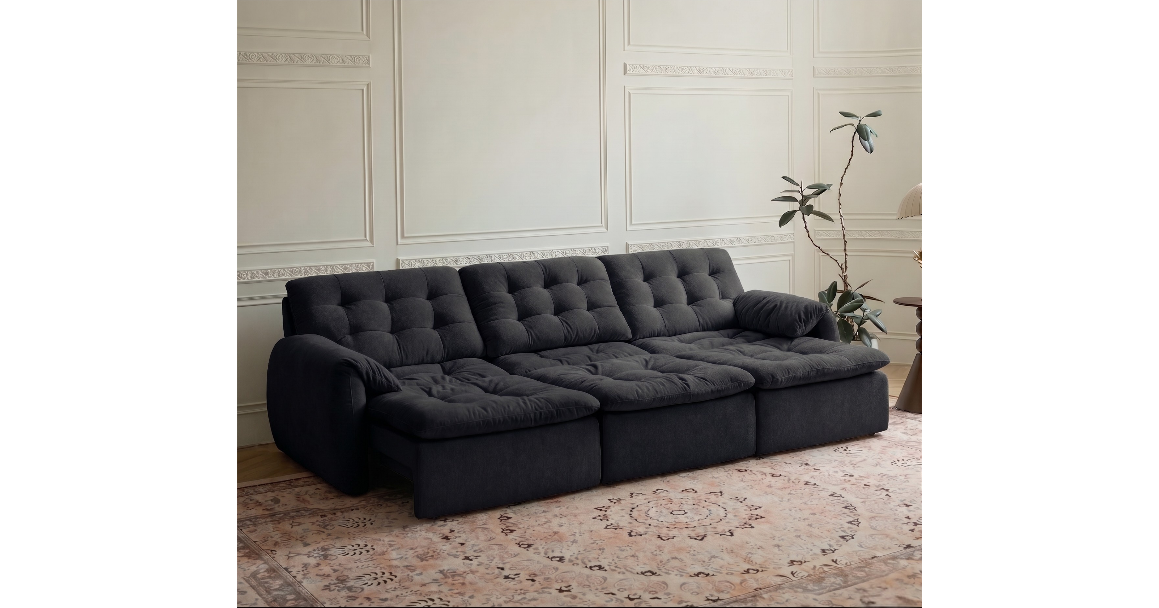 Tiffany Extendable Fabric Sofa, 2-3 & 4-5 Seater