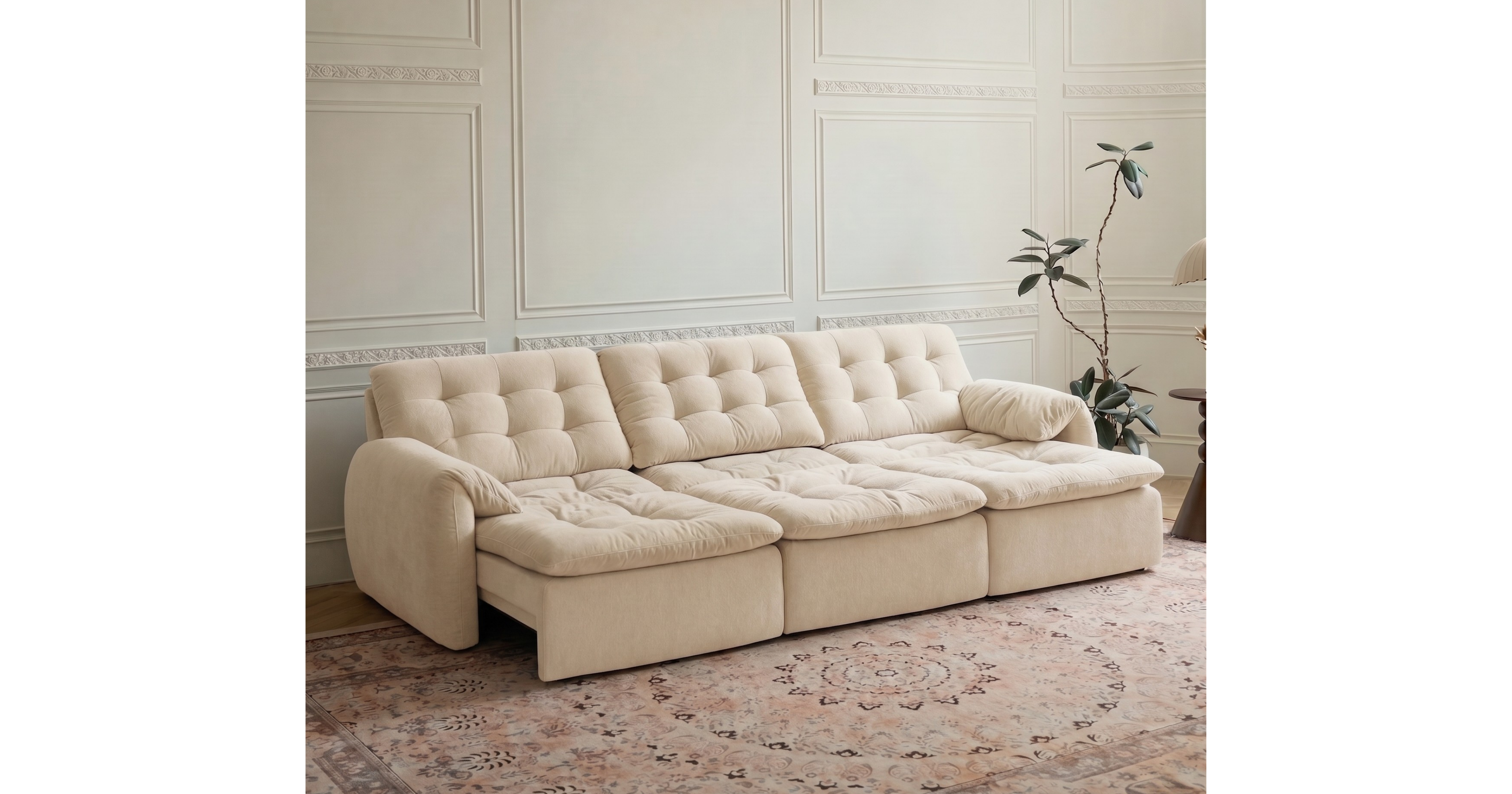 Tiffany Extendable Fabric Sofa, 2-3 & 4-5 Seater