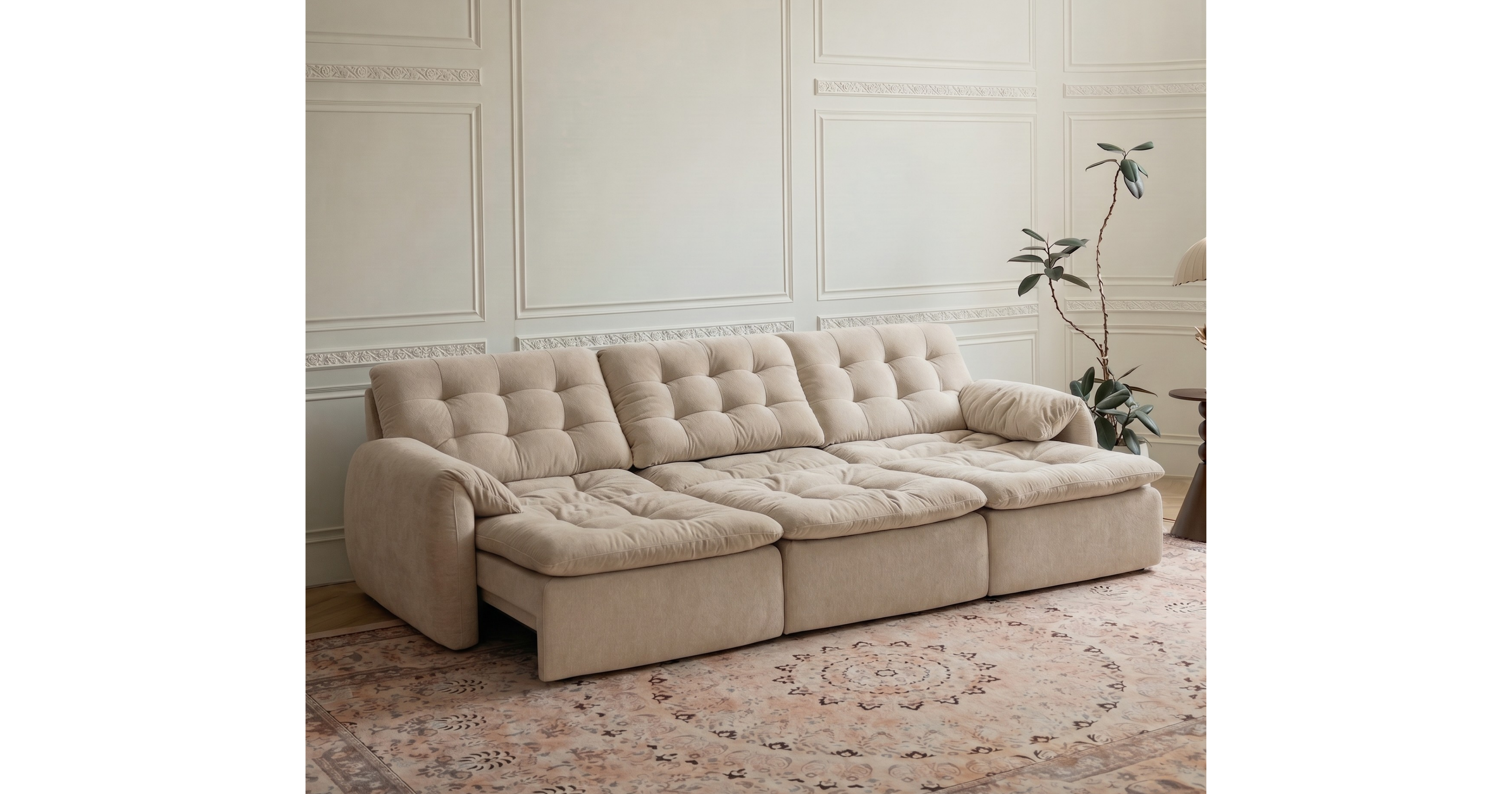 Tiffany Extendable Fabric Sofa, 2-3 & 4-5 Seater