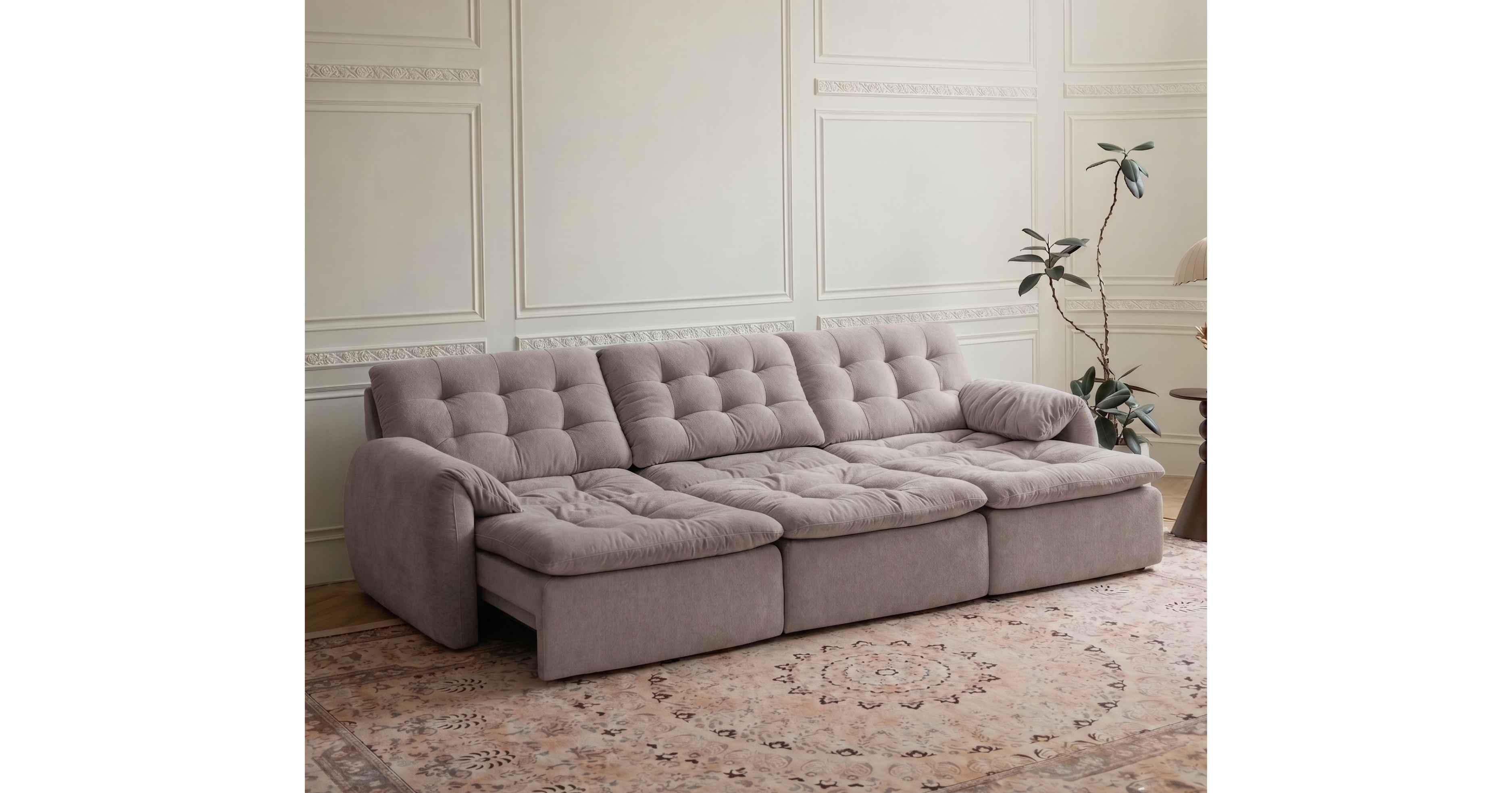 Tiffany Extendable Fabric Sofa, 2-3 & 4-5 Seater