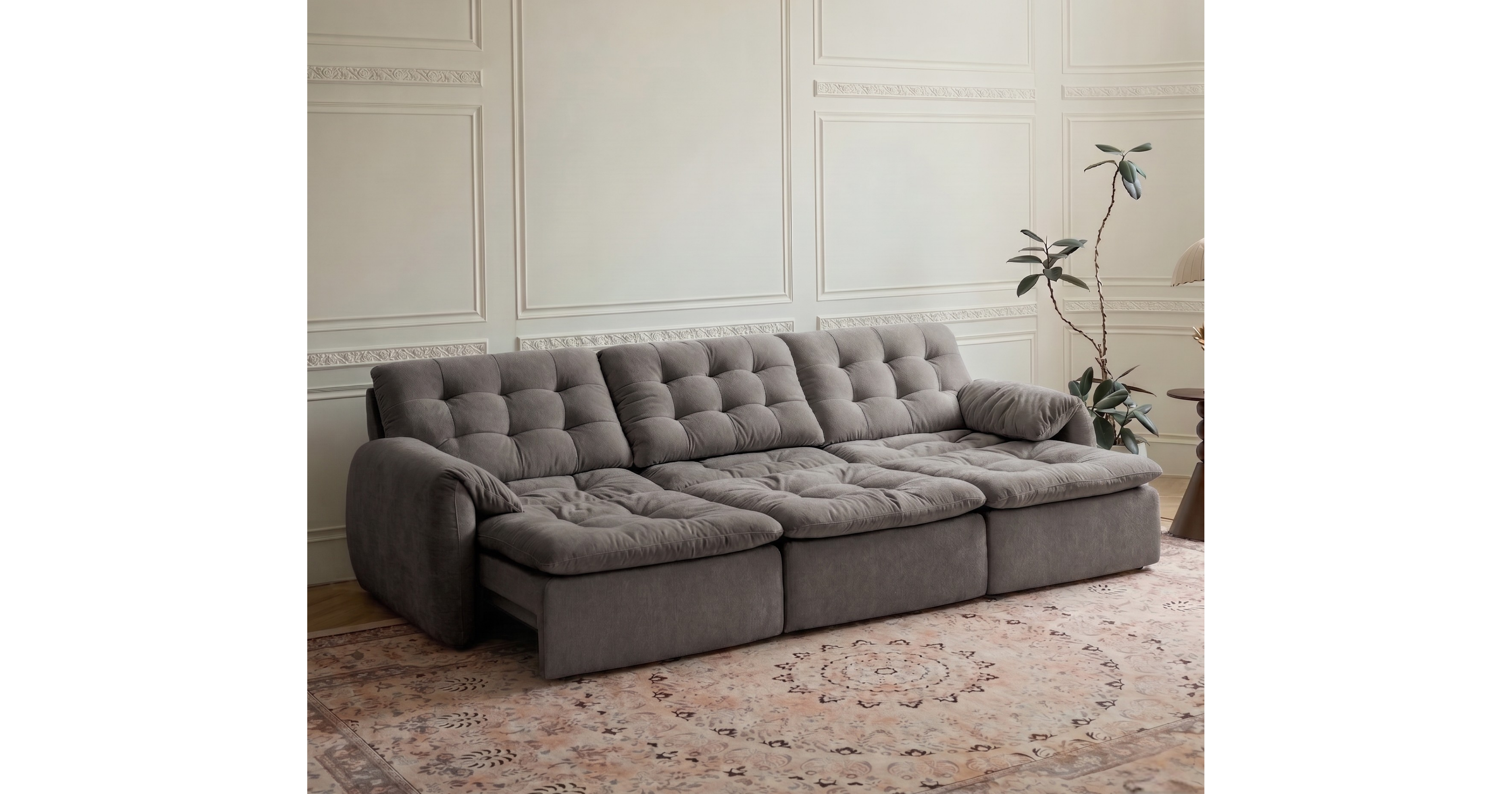 Tiffany Extendable Fabric Sofa, 2-3 & 4-5 Seater