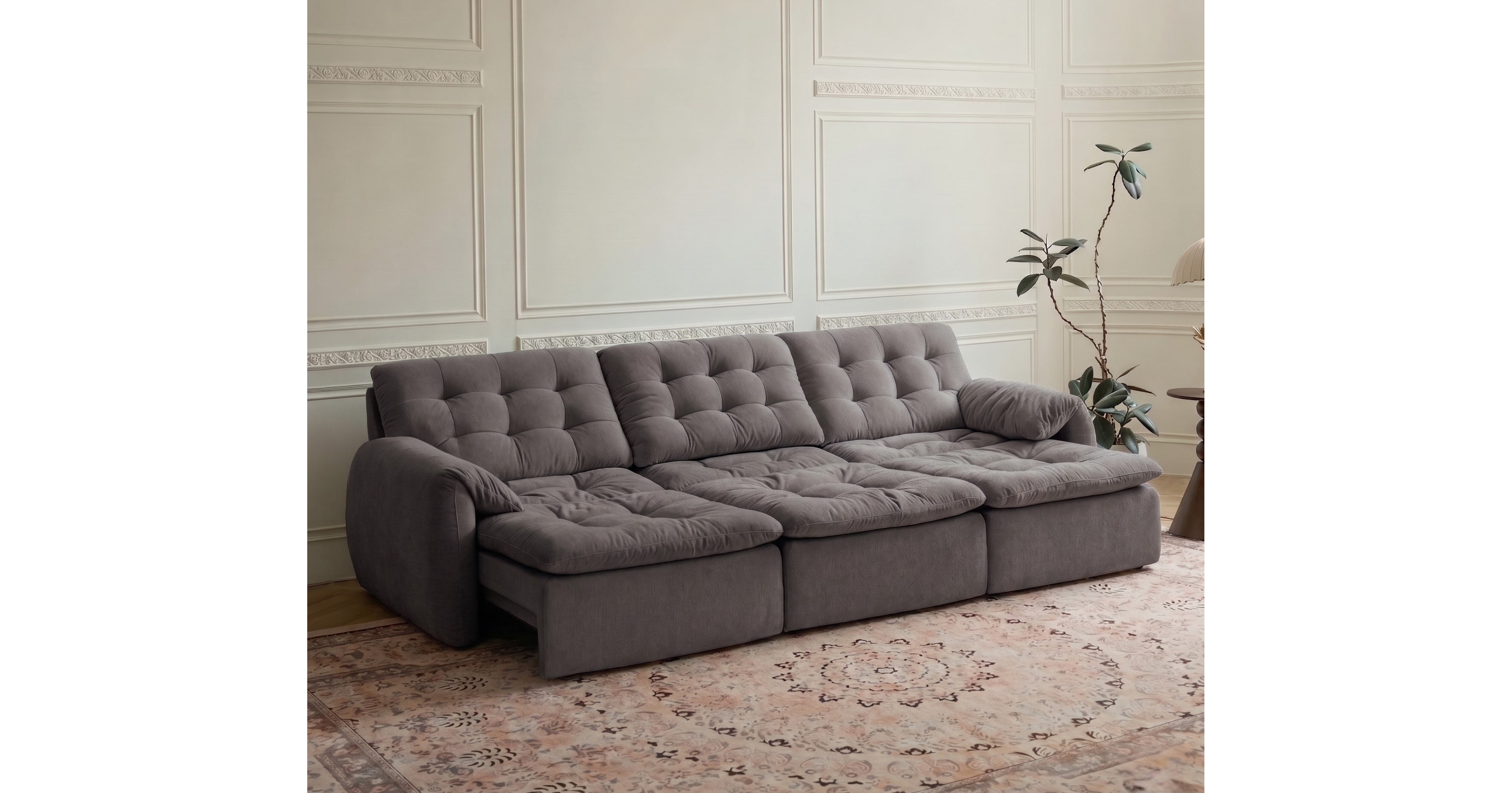 Tiffany Extendable Fabric Sofa, 2-3 & 4-5 Seater